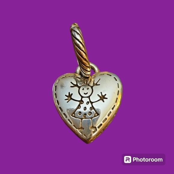 3/$30 Brighton Happy Girl Heart Charm - Picture 1 of 3